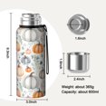 thumbnail image 7 of 20 Oz Fall Pumpkins and Leaves Pattern Coffee Tumbler Double Wall Insulated Stainless Steel Water Bottle | Metal Reusable Thermoses Flask with Cup Cap | Leak & Sweat Proof with Anti-Dust Lid, 7 of 7