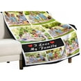 thumbnail image 3 of Custom Blankets Customized Use Your Child, Sister, Family Photo Text Collage Throws Blanket Personalized Bedding Blanket Home Decor, A Great Gift for Your Family, 40" x 60" Blankets, 3 of 5