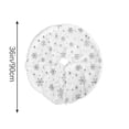 thumbnail image 4 of Christmas Tree Skirt,36 inches Large White&Silver Luxury Faux Fur Tree Skirt with Snowflakes Super Soft Thick Plush Tree Skirt for Xmas Tree Christmas Decorations, 4 of 7