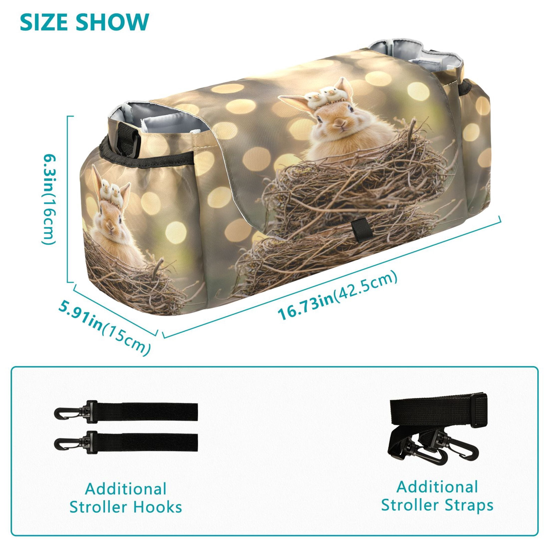 DIXRUYEE Stroller Organizer Squirrel's Spring Smile Printed