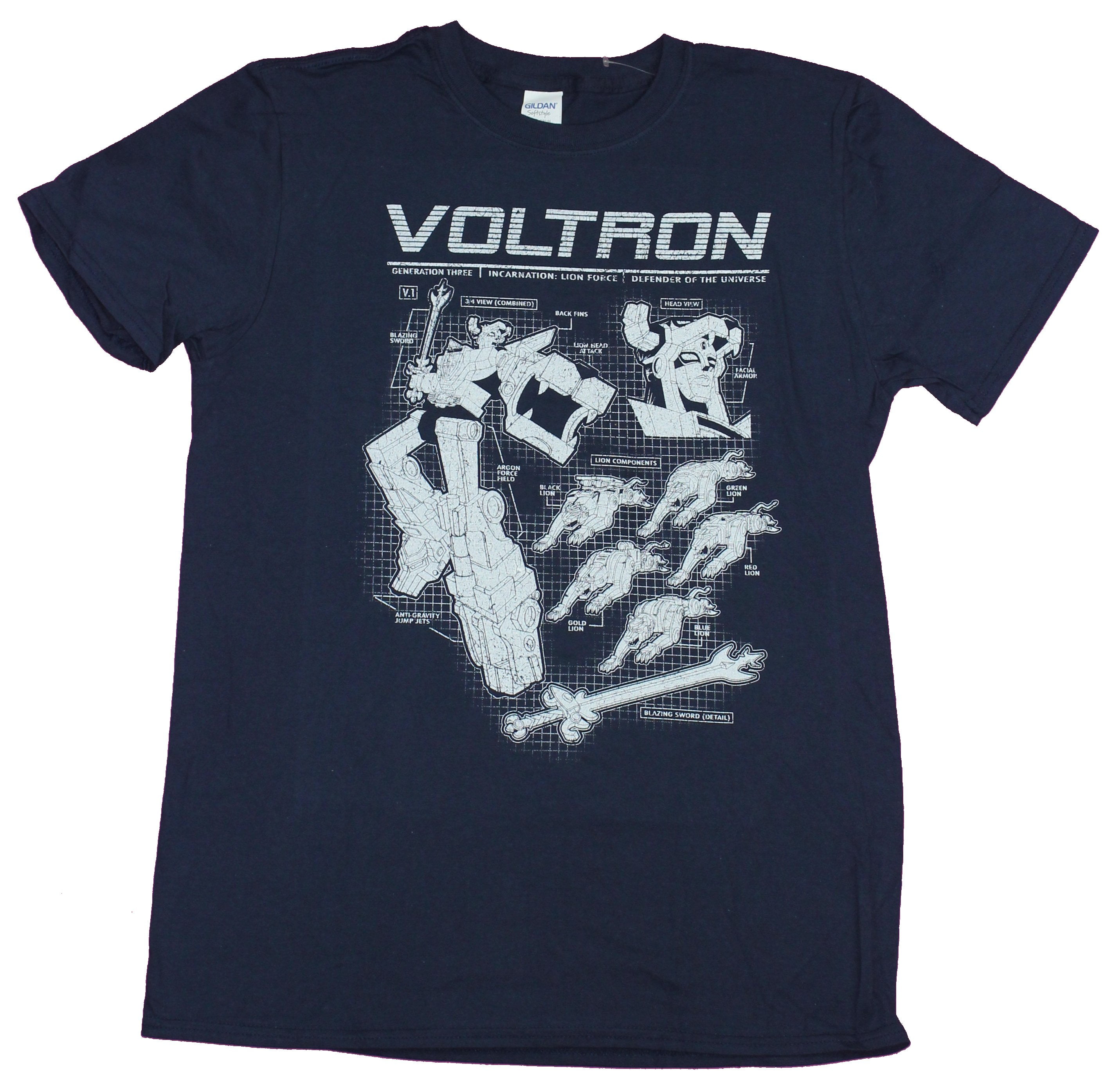 Voltron TV Show LIONS Licensed Adult Heather T-Shirt All Sizes Voltron TV Show LIONS Licensed Adult Heather T-Shirt All Sizes