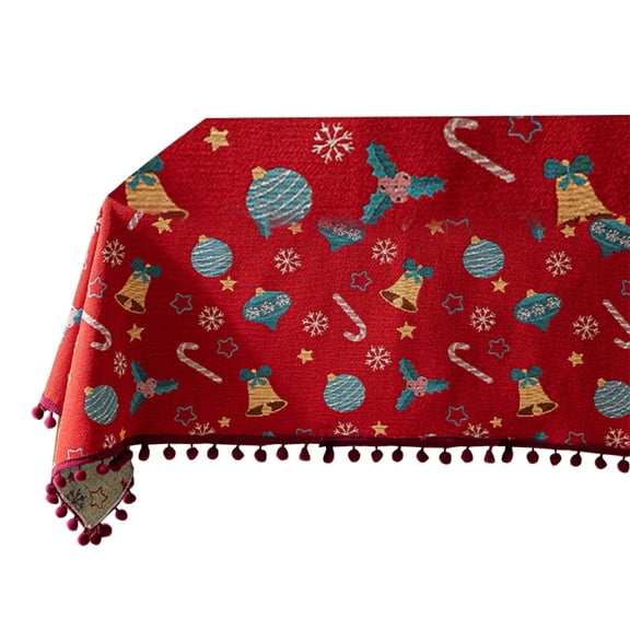 AOOOWER Custom Sized Party Tablecloth With Festival Designs for Dining Room Decorations