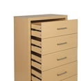 thumbnail image 4 of Noble House Cayuga Faux Wood 5 Drawer Dresser, Natural and Black, 4 of 9