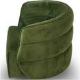 thumbnail image 3 of Green Velvet Swivel Chair for Living Room, Modern Accent Chair with Mid-Century Design, Fully Assembled Office Chair, Soft Upholstered Reading Chair, 3 of 9