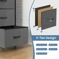 thumbnail image 2 of TV Stand Dresser for Bedroom Kids Room Furniture Coffee Cabinet with Chest of Drawers Metal Frame and Wooden Top for TV,Gray, 2 of 5
