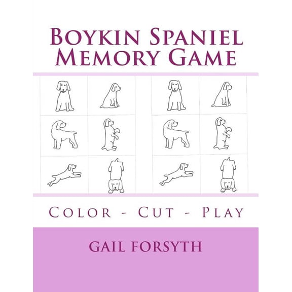 Boykin Spaniel Memory Game: Color - Cut - Play, (Paperback)