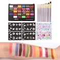 thumbnail image 1 of profesion de pintura corporal para , de de pintura facial hipoalergénica de 30 colore disfraces de disfrace fiesta Pntils Negras BLESIY Pintura de cara y cuerpo, 1 of 8