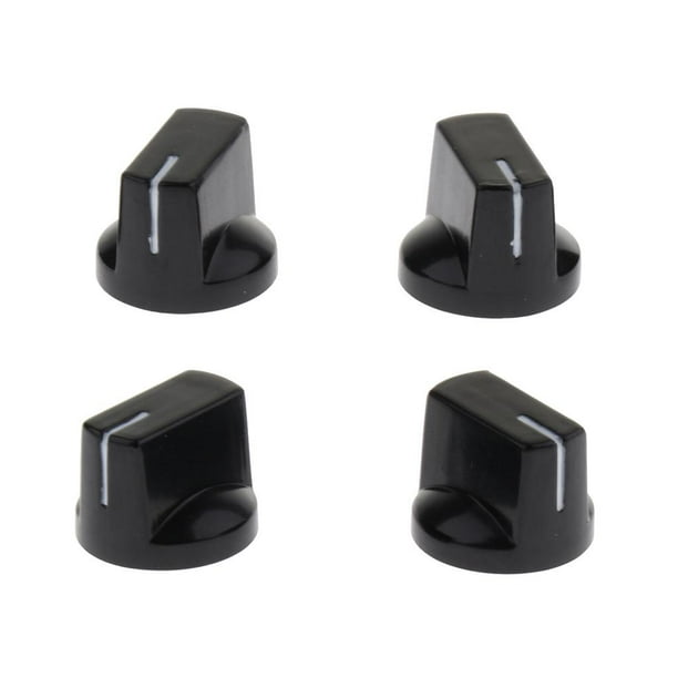 Perillas de Pedal Baoblaze 4pcs para Guitarra Eléctrica Acústica Negro 19mm