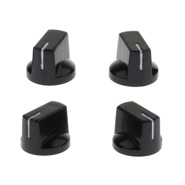 Perillas de Pedal de Guitarra CUTICAT Paquete de 4 Piezas de Plástico Negro