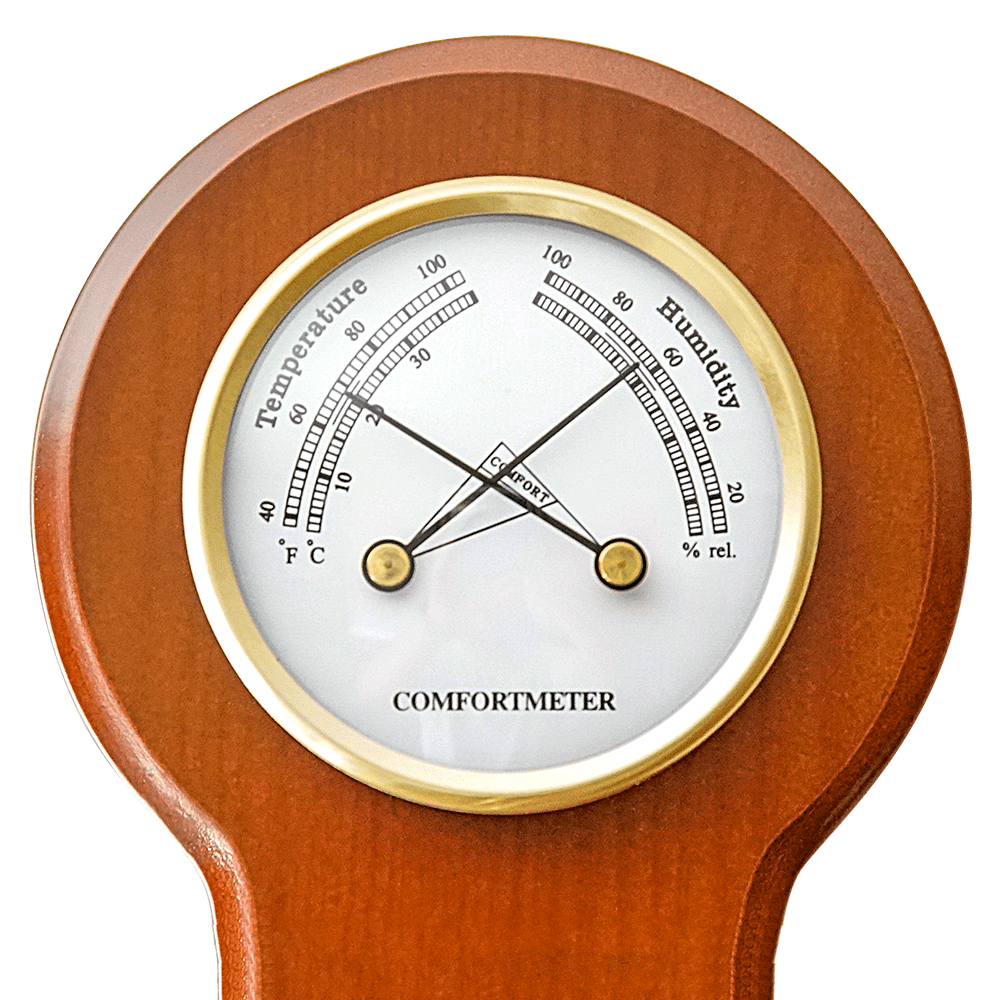 Aowutus Outdoor Barometer Thermometer Hygrometer - 5in Barometer Weather Station Barometer for Home Wall Fishing Boat Baby Room Office, Sliver 2