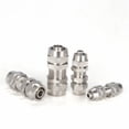 thumbnail image 2 of 10pcs KLPM-4 6 8 10 12mm Copper-plated Nickel Quick Screw Through Baffle Connector Pneumatic Through Plate Connector ,Easy to Use, 2 of 2