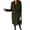 Army Green, variant on Cindysus Ladies Elegant Solid Color Jacket Women Long Length Pea Coats Wool Blend Holiday Lapel Classic Trench Coat Pink L