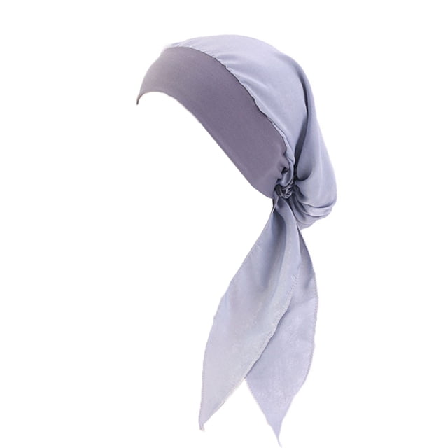 Qarigey Pañuelo para la cabeza para mujer, a la moda, preatado, práctico, versátil, transpirable, cómodo, accesorio para el cabello Sombreros gris Qarigey AP009762-03