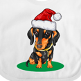 thumbnail image 4 of Inktastic Christmas Dachshund Dog Santa Boys or Girls Baby Bib, 4 of 4