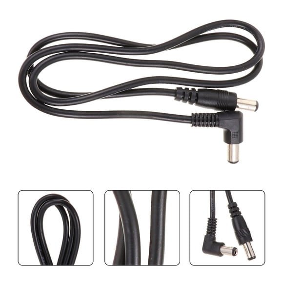 TAILTOSS 12Pcs Electric Guitar Accessories Power Cord Black Plastic Great Isolation for Practice