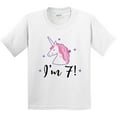 thumbnail image 3 of Inktastic 7th Birthday Cute Unicorn Youth T-Shirt, 3 of 5