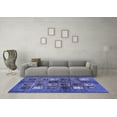 thumbnail image 3 of Ahgly Company Indoor Rectangle Abstract Blue Modern Area Rugs, 8' x 12', 3 of 4