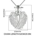 thumbnail image 3 of Guodhu Angel Wings Necklace Silver Plated Guardian Angel Wings Pendant Necklace Birthstone Necklace for Women Christmas Anniversary Valentines Jewelry Gifts, 3 of 6