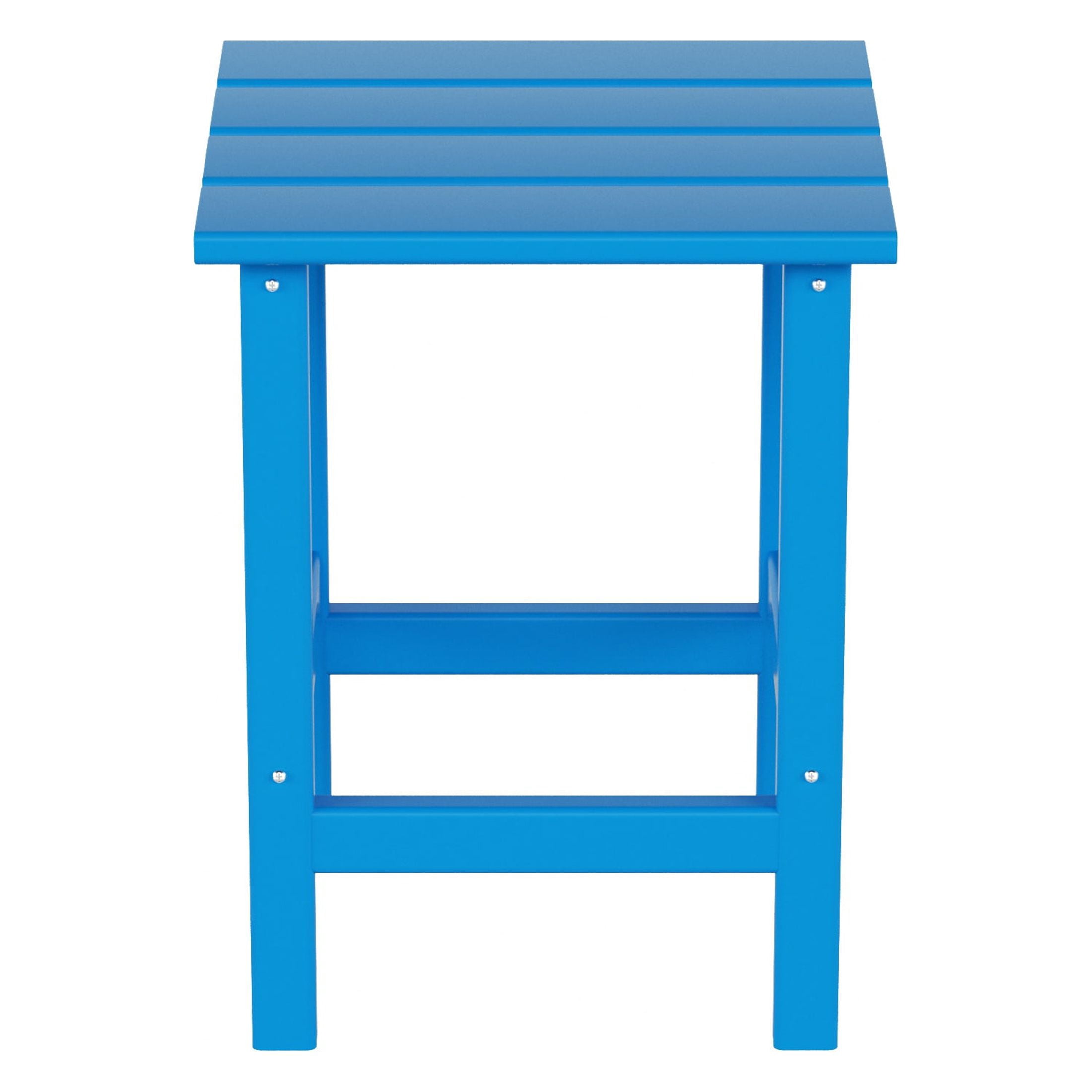 Polytrends Laguna Hdpe All Weather Outdoor Patio Square Side Table Pacific Blue