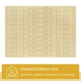 thumbnail image 4 of Well Woven Nors Yellow Indoor/Outdoor Flat Weave Pile Nordic Lattice Pattern Area Rug 5x7 (5'3" x 7'3"), 4 of 10