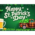 thumbnail image 4 of LUUFILx St Patrick's Day Banner Background Rainbow Clover Horseshoe Celebration Backdrop Party Supplies Photography Props Holiday Decorations Event Decor, 4 of 8