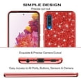 thumbnail image 6 of Compatible with Samsung Galaxy A50 Case, Glitter Sparkly Samsung Galaxy A50 Phone Case with Slim Silicone Shockproof Protective Bumper Cover for Cute Girls Women (Red), 6 of 14