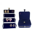 thumbnail image 4 of atorakushon Combo Satin Golden Make-Up Pouch Jewellery Box 4 Pouch 1 roll Bangle Bag with Velvet Blue Ring & Earring Folder ewellery Organizer/Storage Box, 4 of 5