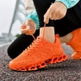 thumbnail image 6 of [Vibrant Trail Sneakers] Vibrant Orange Men's Trail Running Sneakers | Breathable Fabric & Durable Rubber Sole, Low-Top Lace-Up Sneakers for Hiking, Tennis, Walking, Casual Fashion, 6 of 6
