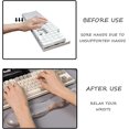 thumbnail image 3 of CHAO Reposamuñecas de gel transparente para teclado y mouse, juego de reposamuñecas de silicona blanca para teclado (blanco), 3 of 5