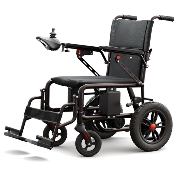 HomyKing Portable All-Terrain Foldable Electric Wheelchair, Shock-Absorb Anti-Tip Long Range Power Wheelchair for Adults Seniors