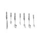 thumbnail image 1 of Yhmxh Utensilios de cocina Juego de cubiertos de acero inoxidable, cuchillos, tenedores, cucharas y utensilios combinados con cuchillos y tenedores de estilo occidental y mangos de cerámica perlada., 1 of 6