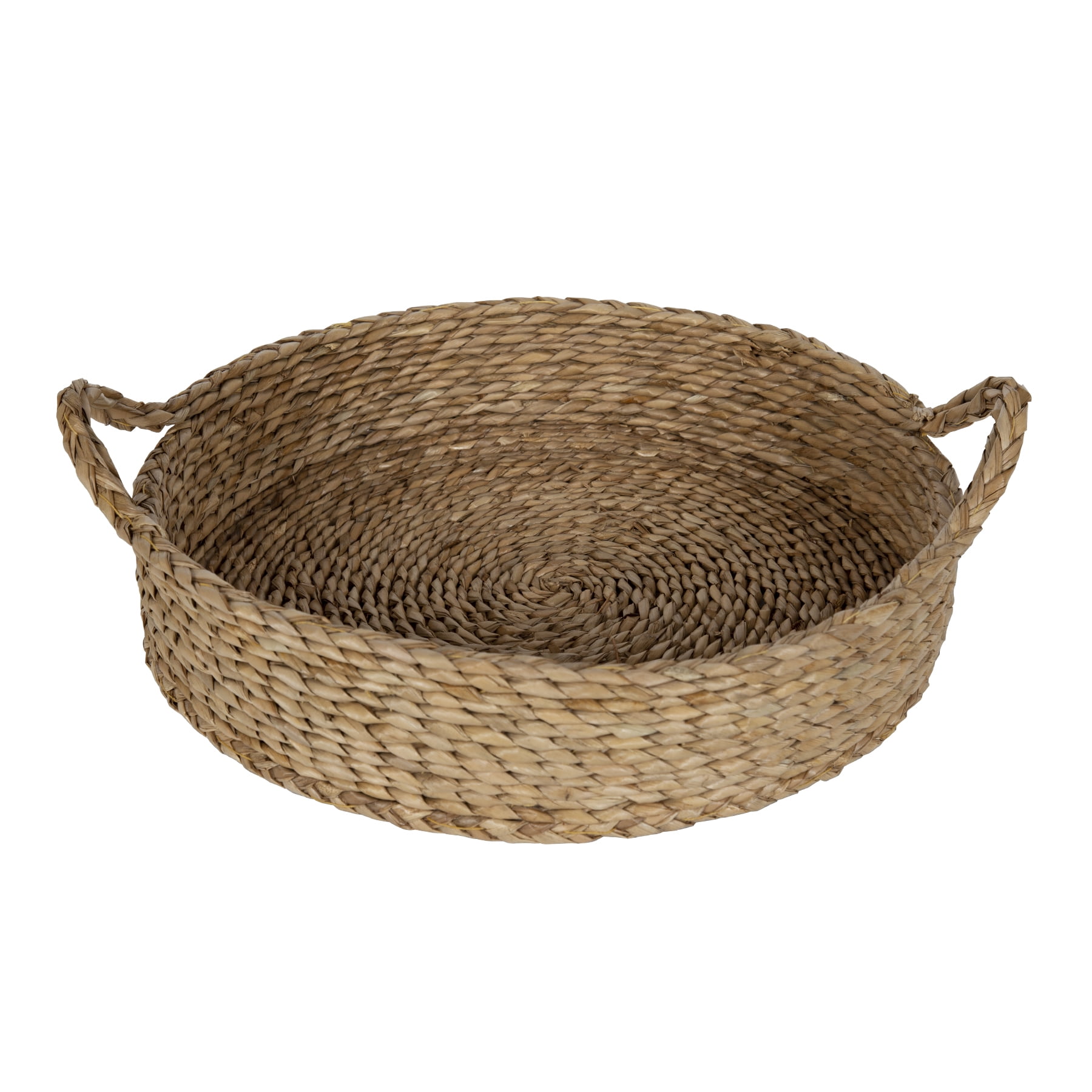 Better Homes & Gardens 16" Round Natural Colored Water Hyacinth Woven Tray