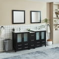 thumbnail image 2 of Vanity Art 72 in. W Double Sink Bathroom Vanity with Ceramic Top and Two Free Mirrors, 2 of 10
