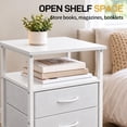 thumbnail image 4 of Ktaxon Nightstand with 3 Drawers End Table Bedside Table Furniture for Bedroom, Living Room, White, 4 of 9