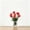 A, variant on Handmade Glass Artificial Flower Bouquet | Small Simulated Floral Arrangement | Desktop & Tabletop Decoration | Home & Office Decor Gift | Glass Vase Ornament