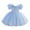 Blue, variant on Efsteb Toddler Kids Girl Dresses for Wedding Puff Sleeve Prom Ball Gown for Girls Formal Party (Blue,5-6 Years)