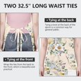 thumbnail image 6 of Pioneer Flower Floral Print Pattern Apron-Garden Aprons for Women with Pockets-Cotton Linen Waterproof Kitchen Cooking Gardening Aprons Adjustable for Kitchen,Cooking,BBQ and Salon 33x27 Inch, 6 of 7