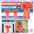 thumbnail image 3 of Jour de l'Indépendance Décor Grande Couronne Patriotique Étoiles Bleues Rouges Rayures Arc de Chignon, 3 of 5