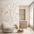 thumbnail image 3 of Idea4wall 2pcs Delicate Blossom Elegant Floral Soft Beige and Gray Tones Wall Murals, Removable Self-Adhesive Stick Wallpaper Large Wall Stickers for Home Decorative, 48"x120", 3 of 5