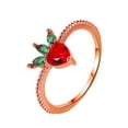 thumbnail image 1 of Ladies Fashion Creative Cute Fruit Ring Index Finger Ring Pendant Ring, 1 of 8