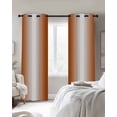 thumbnail image 3 of Orange White Ombre Blackout Curtains 45 Inches Long for Bedroom, Farmhouse Country Minimalist Art Thermal Insulated Room Darkening Black Out Window Curtain Panels Grommet Drapes for Living Room, 3 of 8