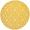thumbnail image 2 of SAFAVIEH Cambridge Julian Geometric Wool Area Rug, Gold/Ivory, 6' x 6' Round, 2 of 7
