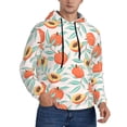 thumbnail image 2 of Honeii Peach Pattern Mens Hoodies Men's Loose Sleeve Sweatshirt,Pullover Hooded Sweatshirt for Men,Essentials Hoodie-Large, 2 of 7