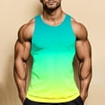 thumbnail image 5 of hotojiny Men's Big and Tall Tank Tops Gym Workout Sleeveless Muscle T Shirts Summer Gradient Gym Active Undershirts S-5XL, 5 of 7