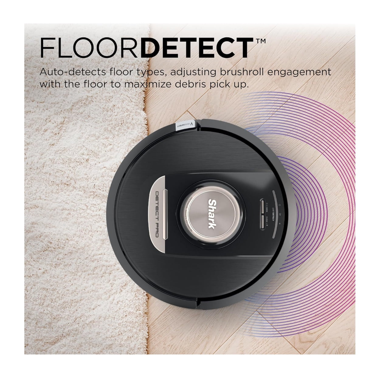 Restored Shark RV2820AE Detect Pro Self-Empty Robot Vacuum with Bagless 60-day Capacity HEPA Base Auto Deep-Clean 3 Detect and React Technologies (Black) (Refurbished)