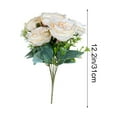 thumbnail image 3 of SLYNSHome Peonies Artificial Flowers,Faux Silk Peonies Flowers Fake Rose Bouquet for Centerpiece Table Wedding Party Home Decor - Beige, 3 of 6