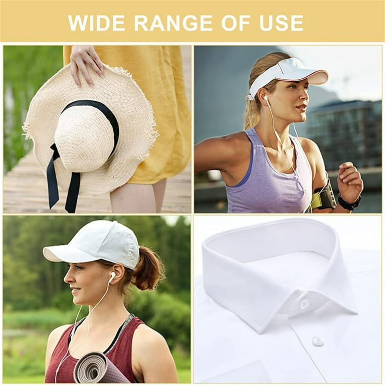 100 Pcs Hat Sweat Liner Golf Absorbent Sweat Pad Prevents Stains Odor Soft  Hat Sweat Protector Disposable Hard Hat Sweatband Preservation Sticky Sweat