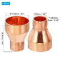 thumbnail image 2 of Uxcell 3/4" to 3/8" ID Copper Reducer, 4pcs Copper Reducing Coupling Pressure Fitting Pipe Tube Connector Adapter, 2 of 5