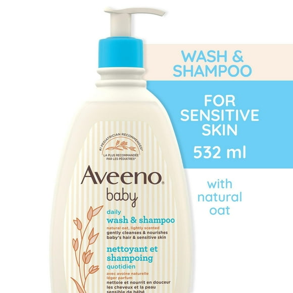 Gel pour cheveux et corps AVEENO® Baby, Extrait d’avoine naturelle 532 ml, Léger parfum