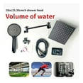 thumbnail image 3 of Shower System with Square Rain Shower Head & Handheld Spray - 8/10 Inch Triple Function Luxury Bath Upgrade - Stainless Steel, Brass Fittings, 3 of 3
